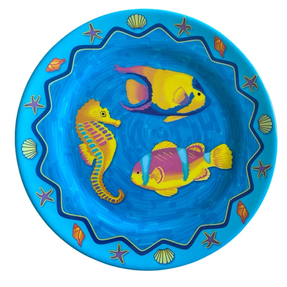 Set of 4 Under the Sea Plastic Plates 11 in.